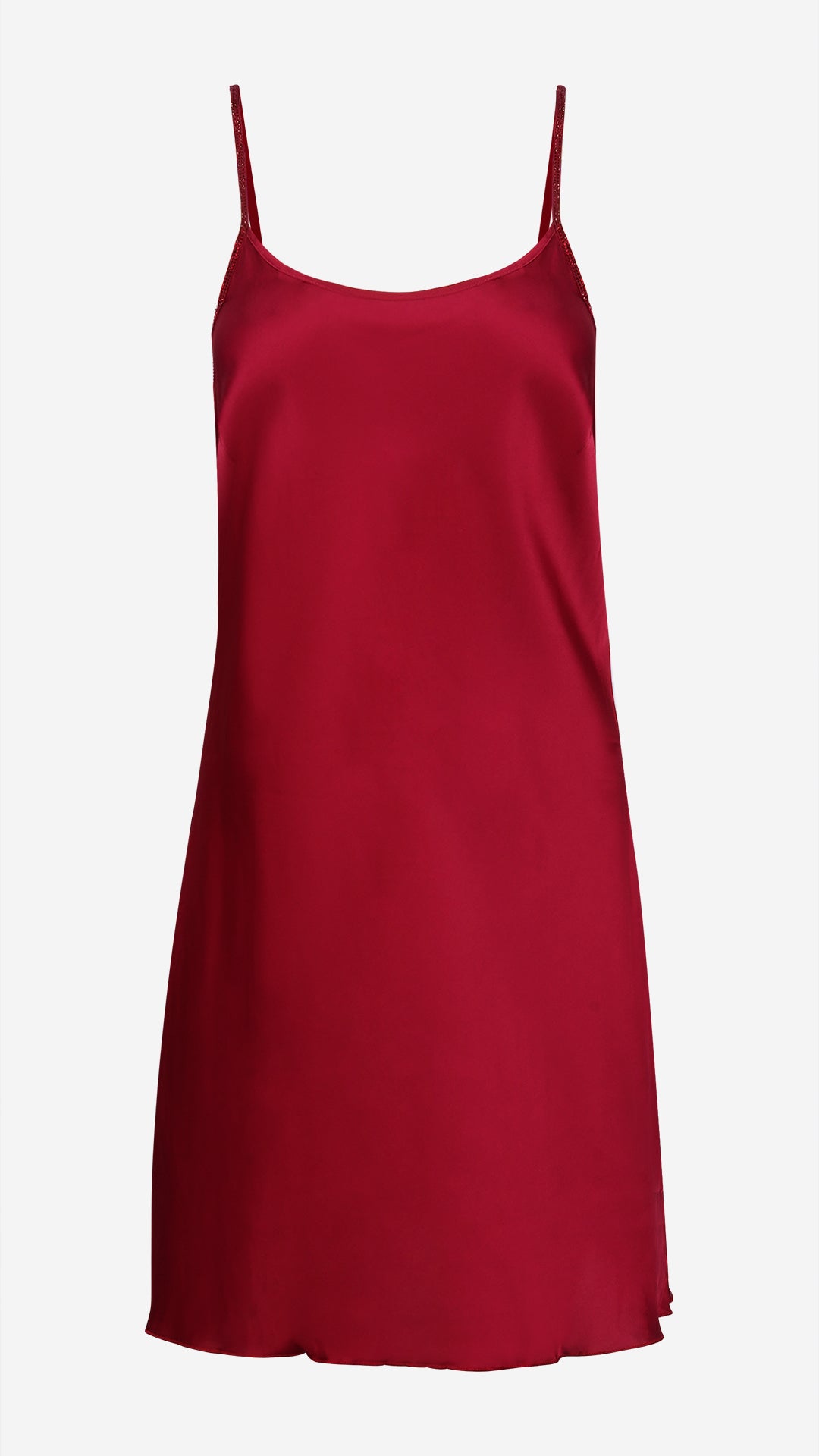 Scarlet Satin Short Slip Nightgown