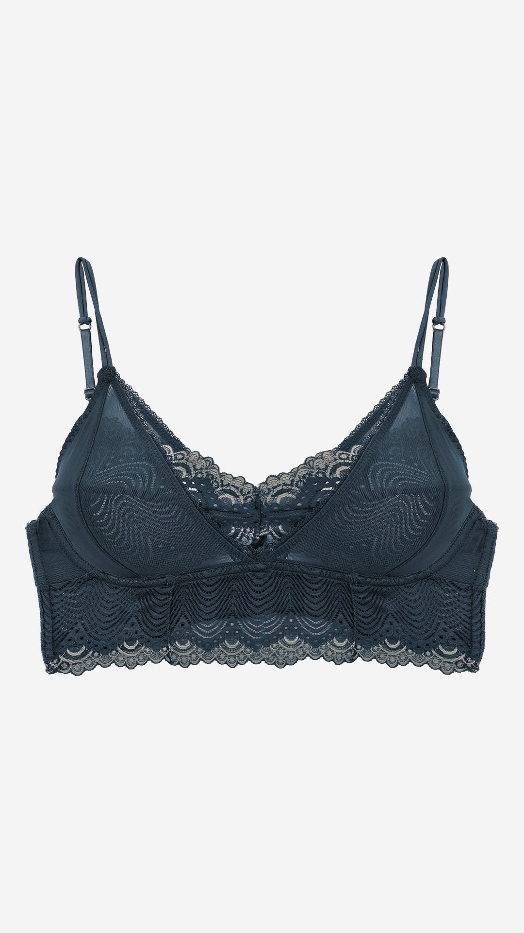 Savvyy Teal Lace Wired Bra with Side Support