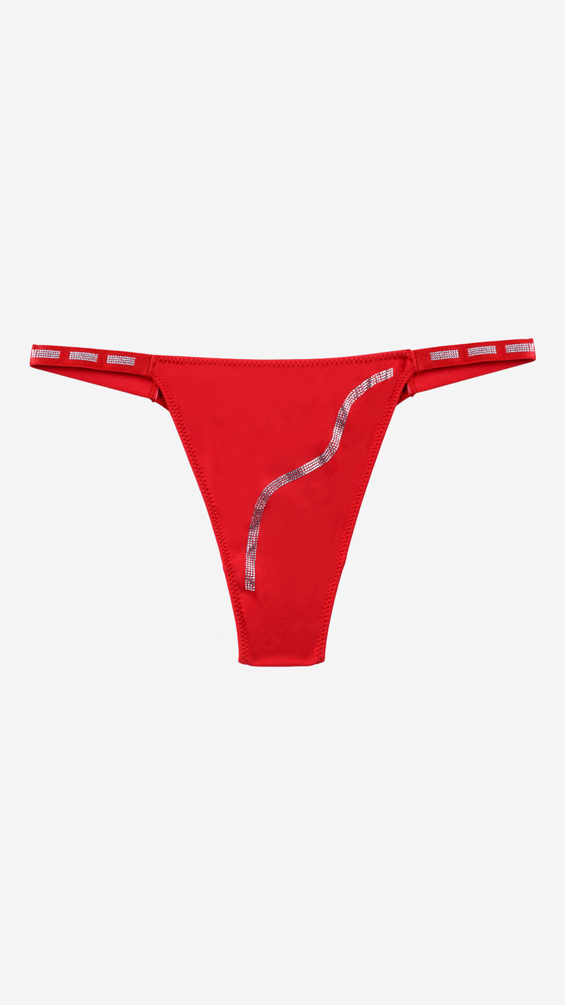 Red Diamante Thong – Stylish Strap