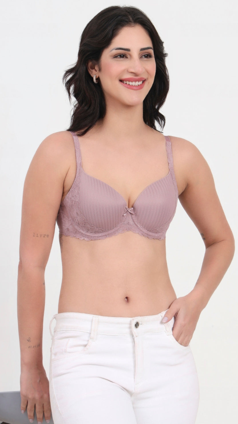 Triumph Lavender Peony Lace Padded Wired Bra