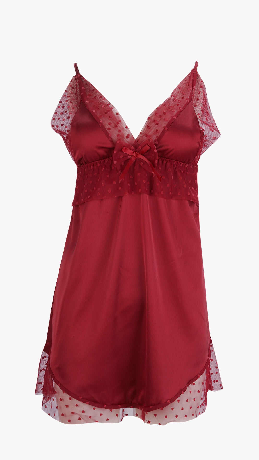 Satin & Sheer Mesh Peplum Babydoll | Statement Lingerie