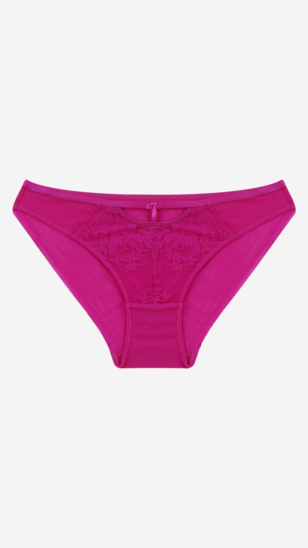 Fuchsia Sheer Lace Cut-Out Panty