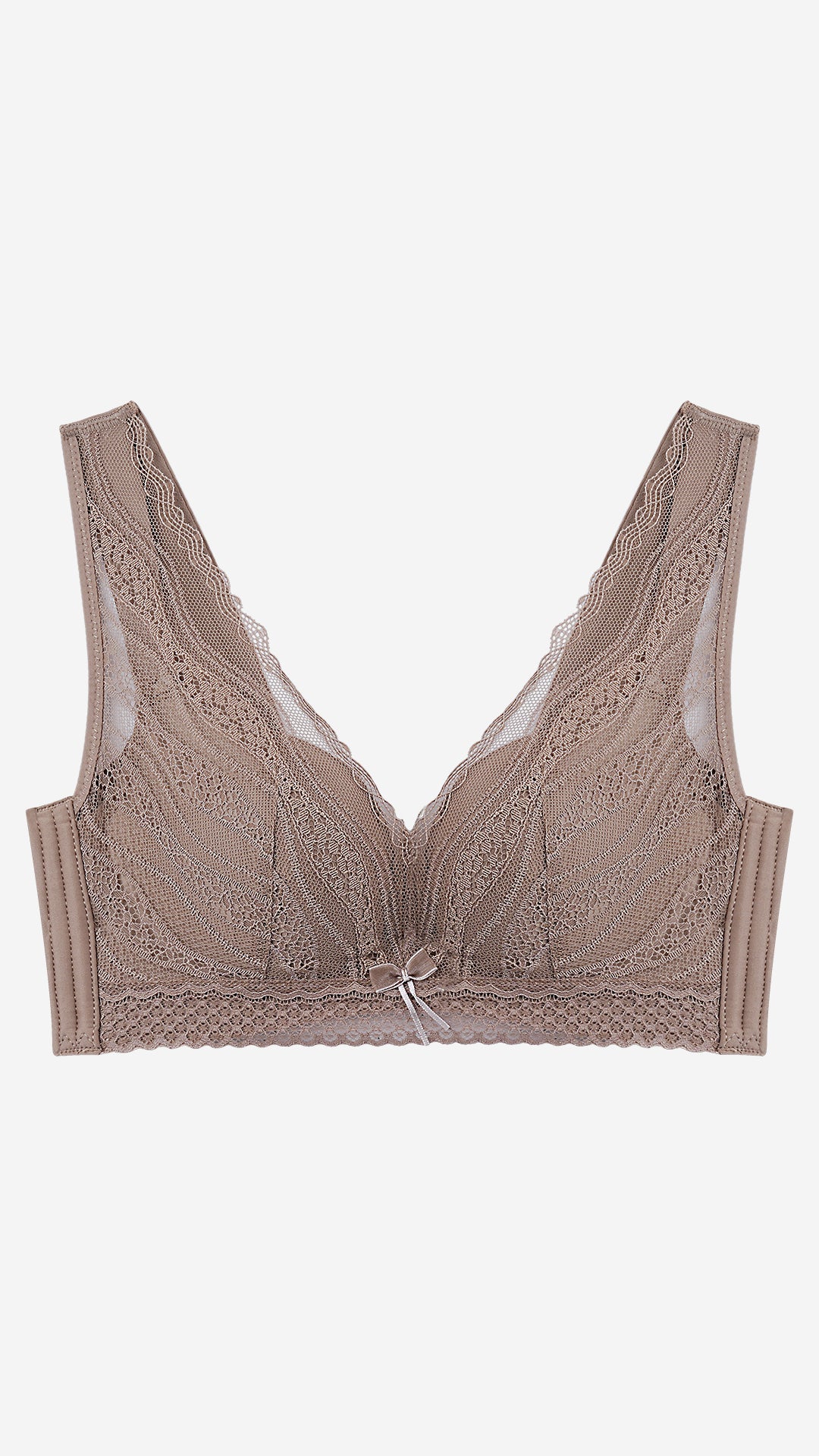 Umber Lace Push-Up Bra I Wirefree Wide-Strap