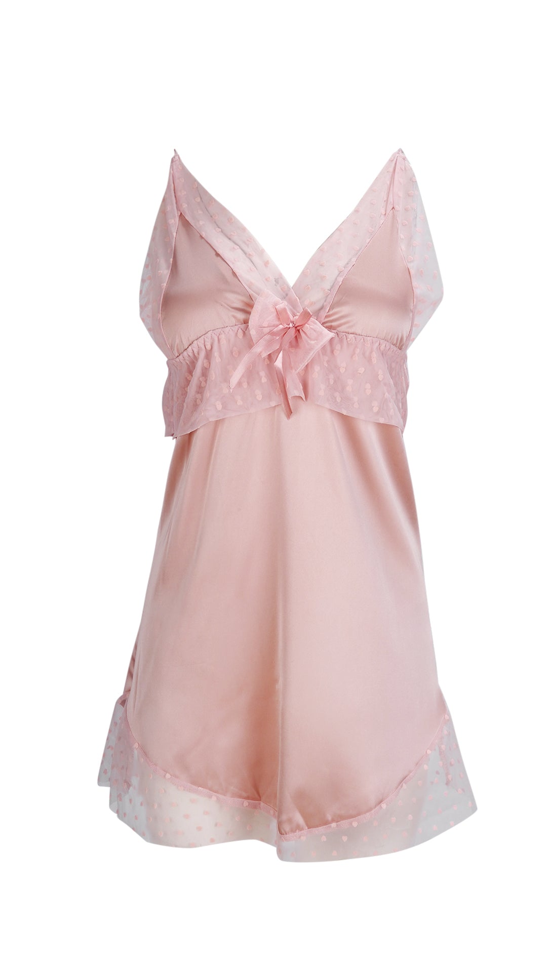 Satin & Sheer Mesh Peplum Babydoll | Statement Lingerie