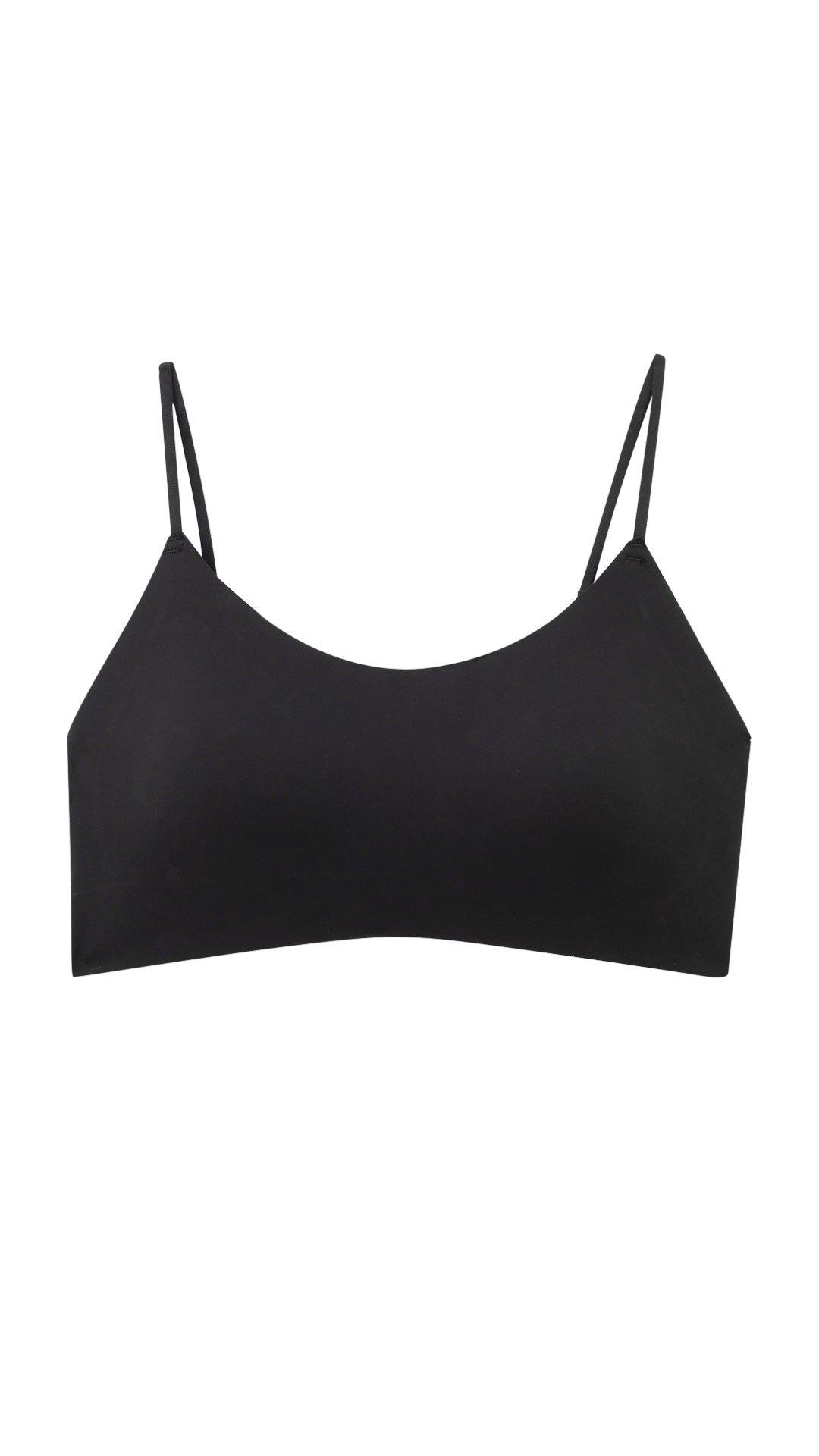 Close-up product shot of bralette strap and neckline detail