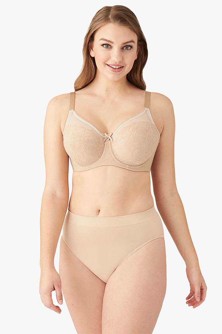 WACOAL BRA-855186 Retro Chic Non Padded Wired Full Coverage Full Support Everyday Comfort Bra