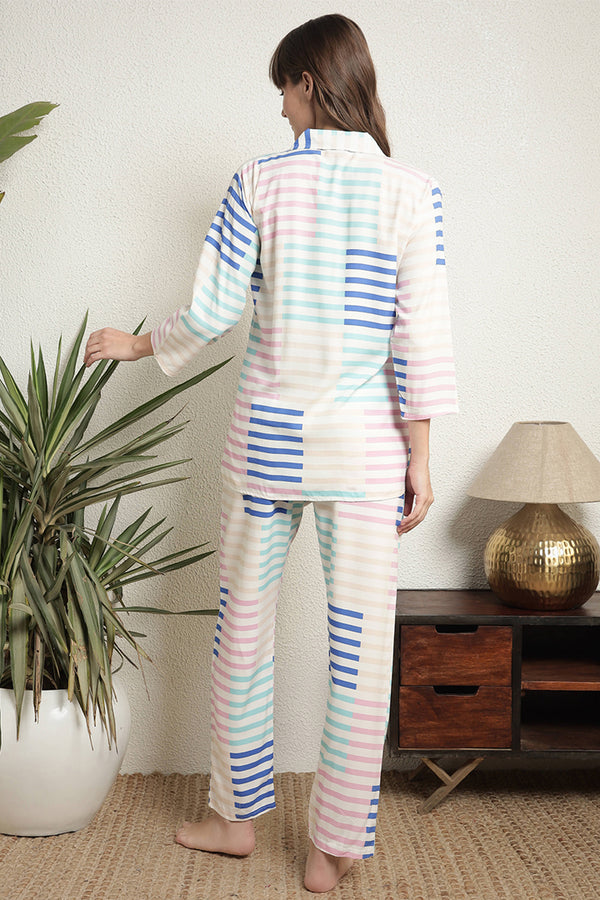 Angels Striped Lounge Set AL002OI