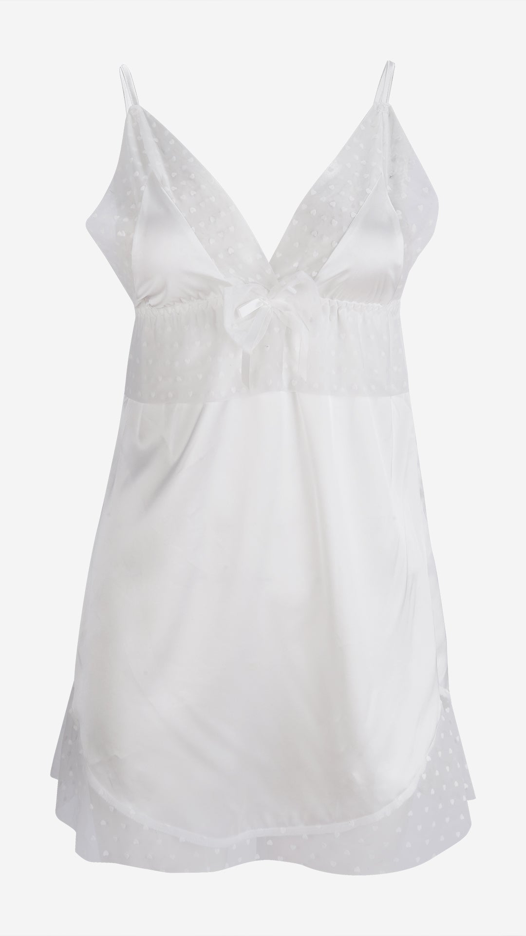 Satin & Sheer Mesh Peplum Babydoll | Statement Lingerie