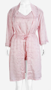 3Pc Satin Nightwear Set | Cami, Shorts & Long Robe