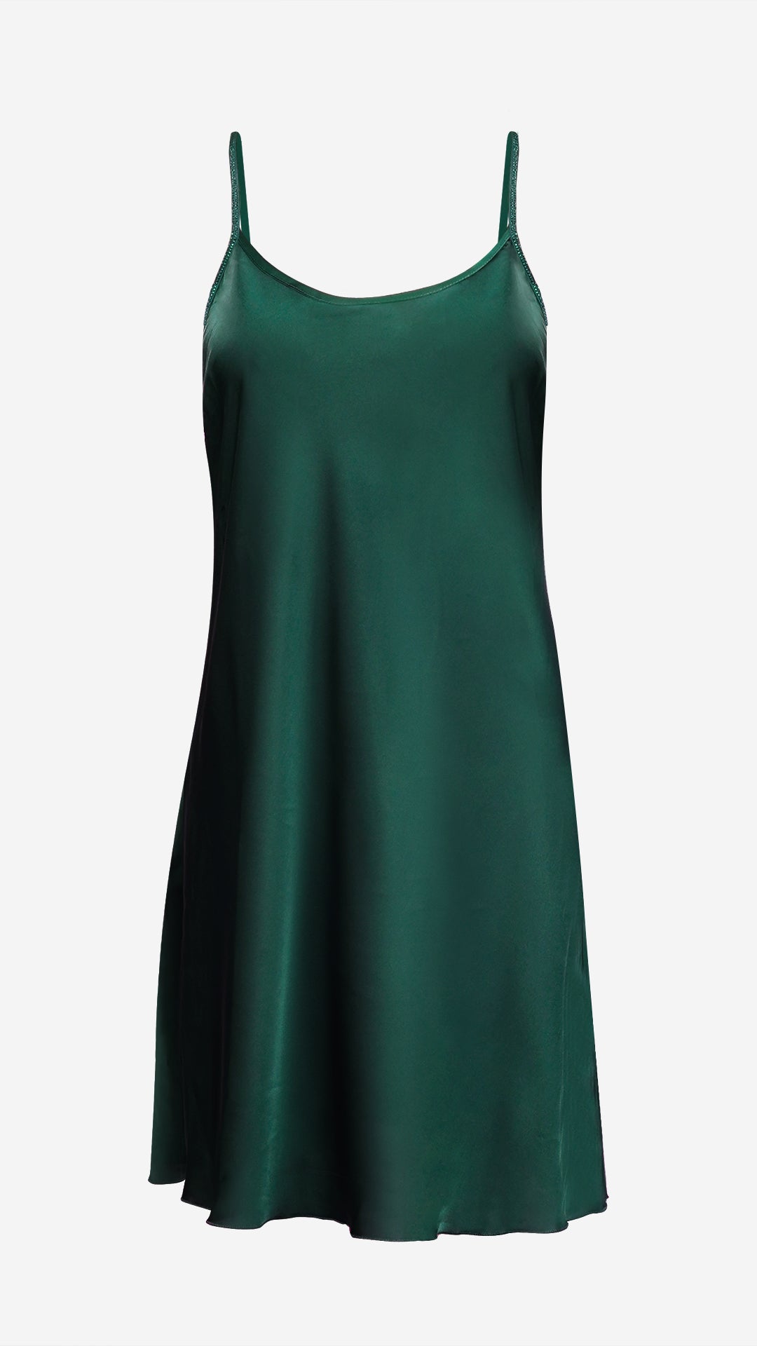 Pine Satin Short Slip Nightgown