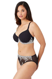 WACOAL BRA 853191 Embrace Lace Contour Padded Wired 3/4th Cup Everyday Wear Medium coverage T-Shirt Bra - Dark Blue