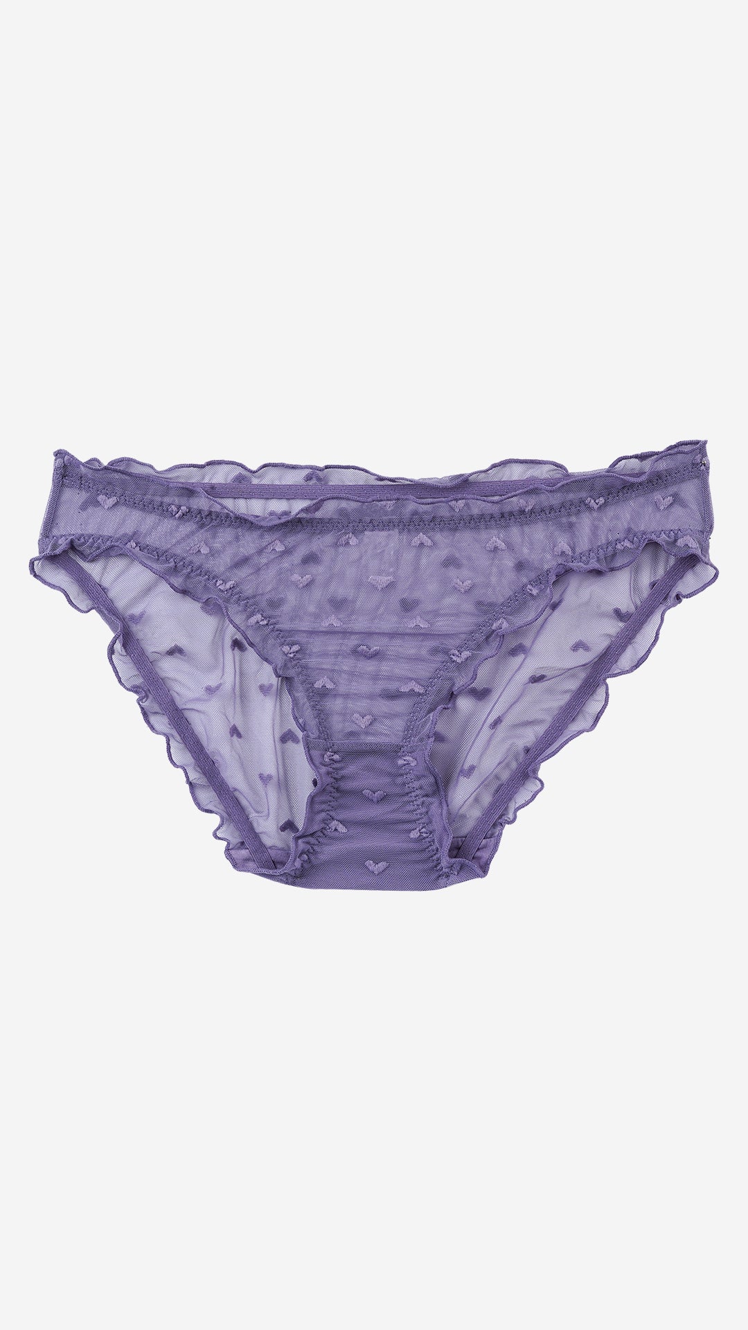 Lavender Heart Print Sheer Panty