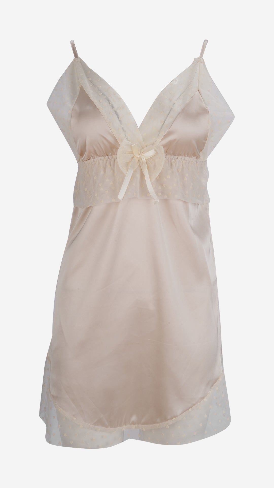 Satin & Sheer Mesh Peplum Babydoll | Statement Lingerie