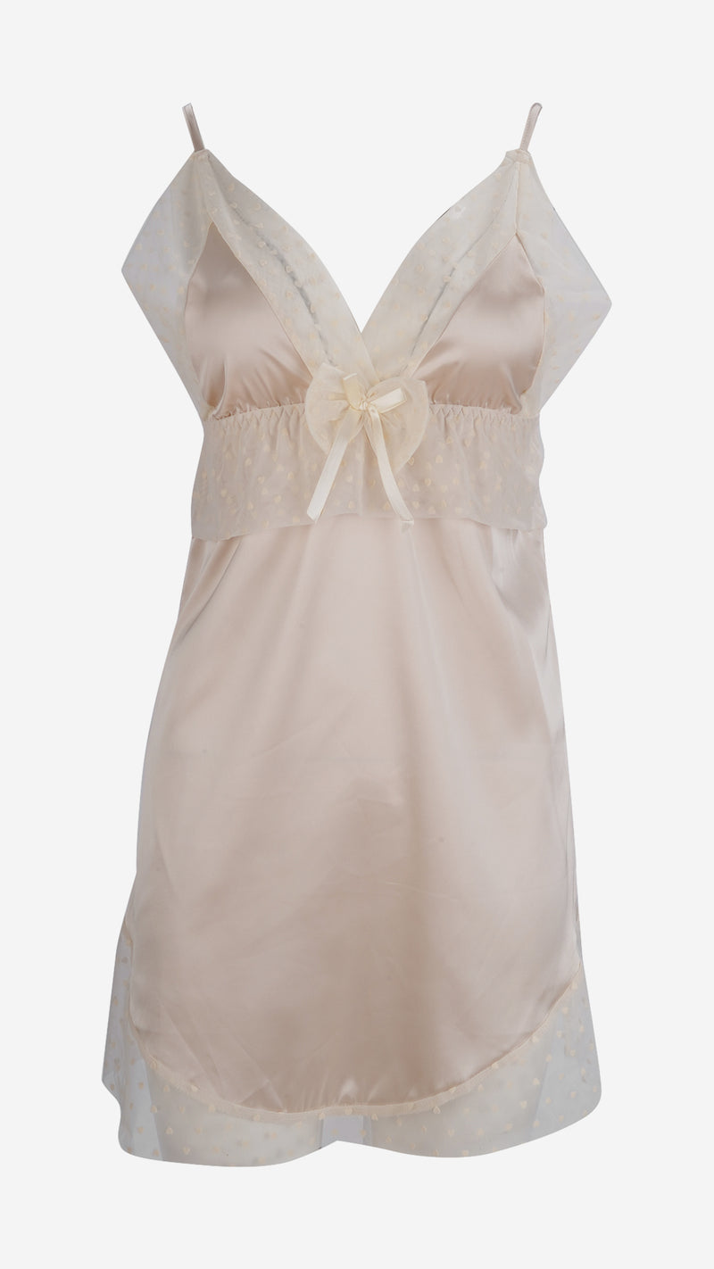 Satin & Sheer Mesh Peplum Babydoll | Statement Lingerie