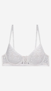 Floral Lace Mid-Coverage Bra | Non-Padded Wired Fancy Bra