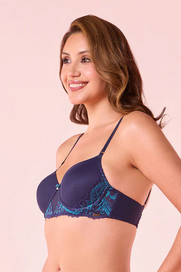 ENAMOR BRA F194 Padded Wired High Coverage Glam Wave Smooth Bra