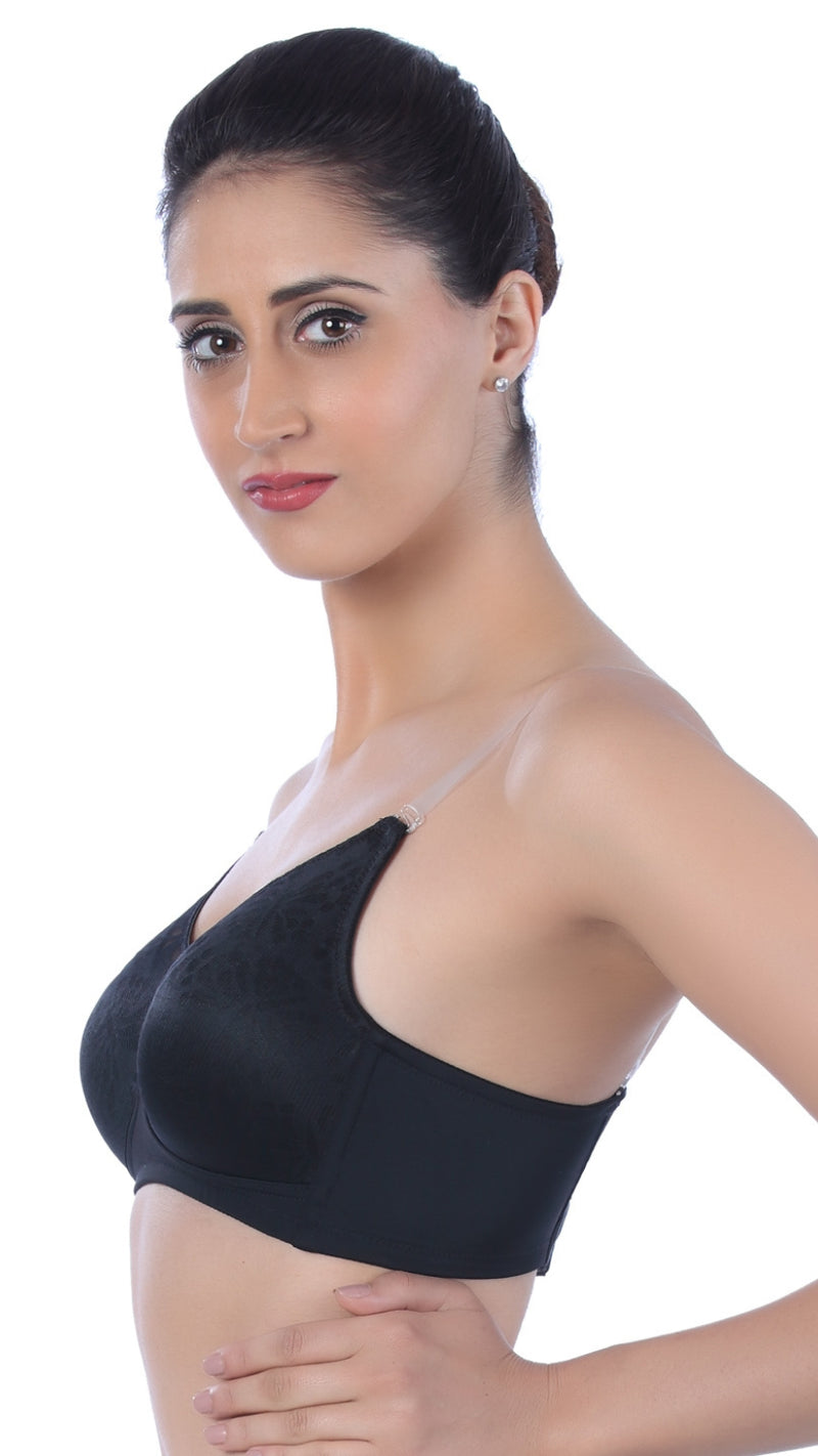 Triumph Black Non-Padded Wireless Seamless Minimizer Bra