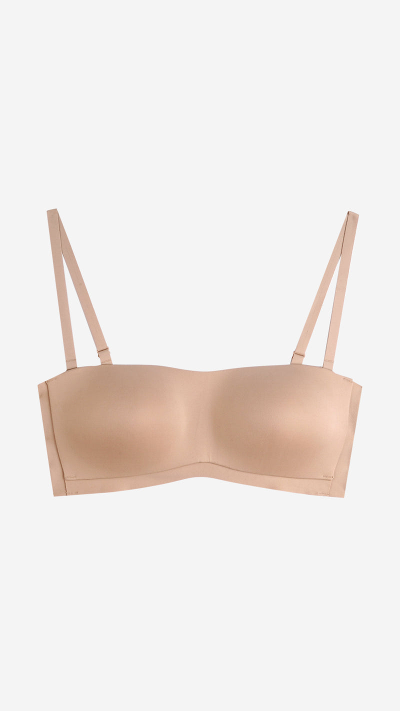 Padded Strapless Bandeau Bra | Bonded Multi-Way Bra with Silicone Grip
