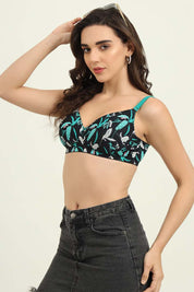 SLUUW BRA-SB005 - PRINTED LIGHTLY PADDED NON-WIRED T-SHIRT BRA