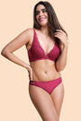ENAMOR PANITY P091 Plum Low Waist Co-Ordinate Panty