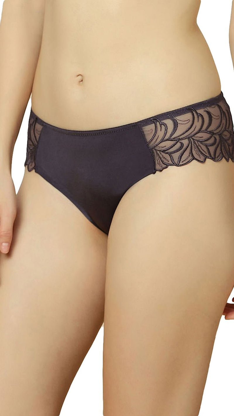 Triumph Black Lace-Trim Hipster Panty
