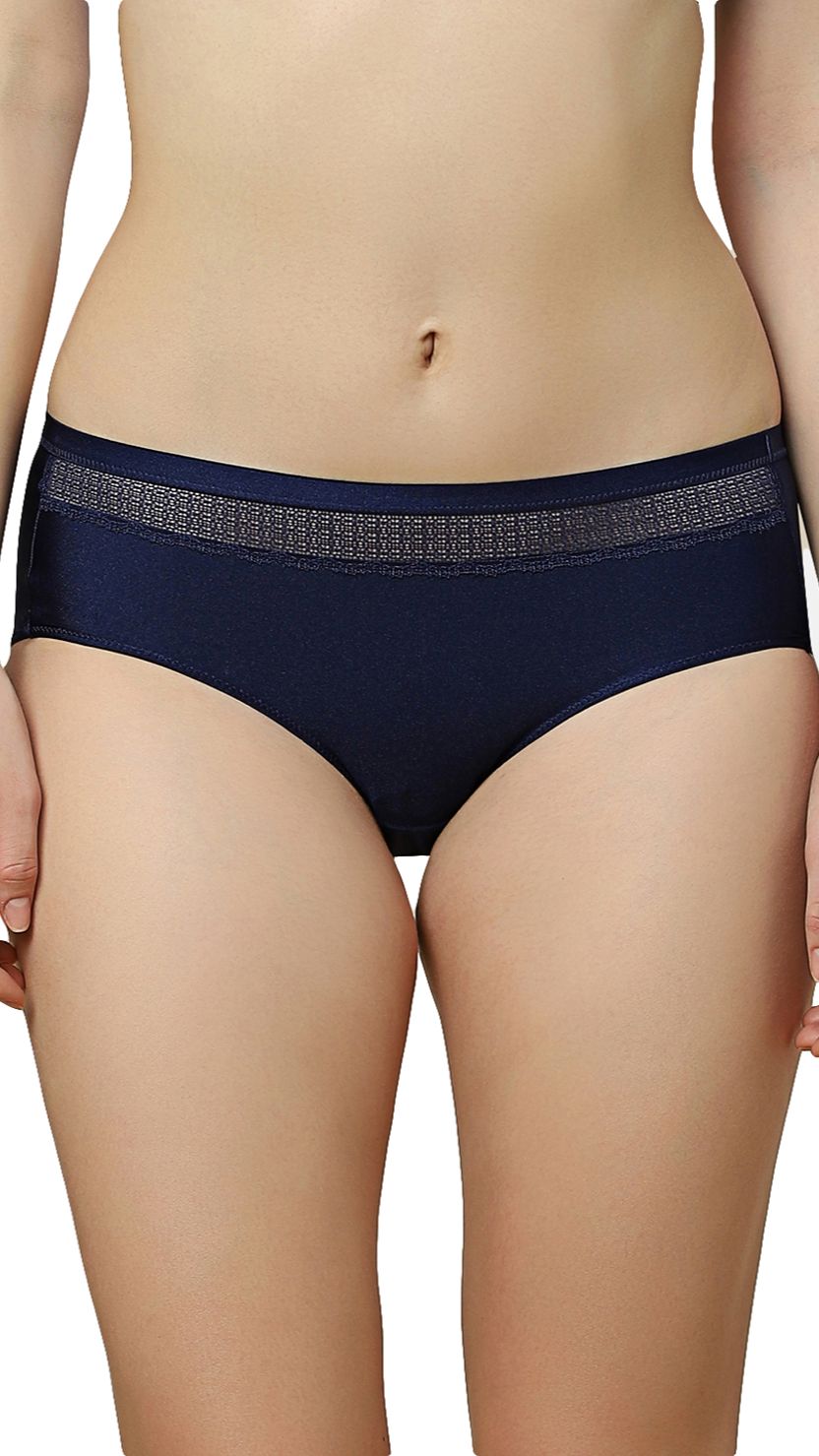 Triumph Navy Blue Hipster High Waist Panty