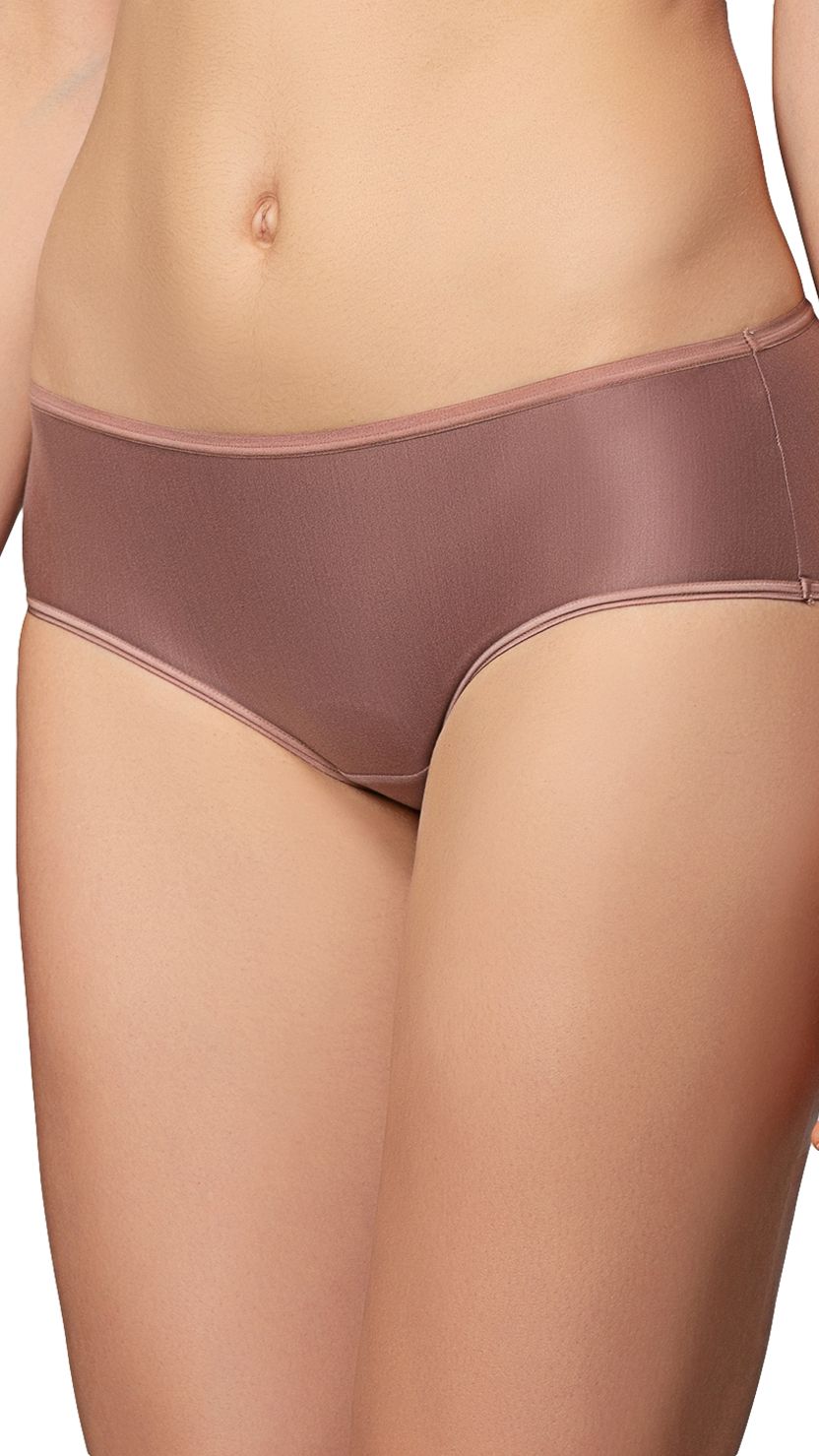 Triumph Brown Soft Touch Mid-Rise Hipster Brief