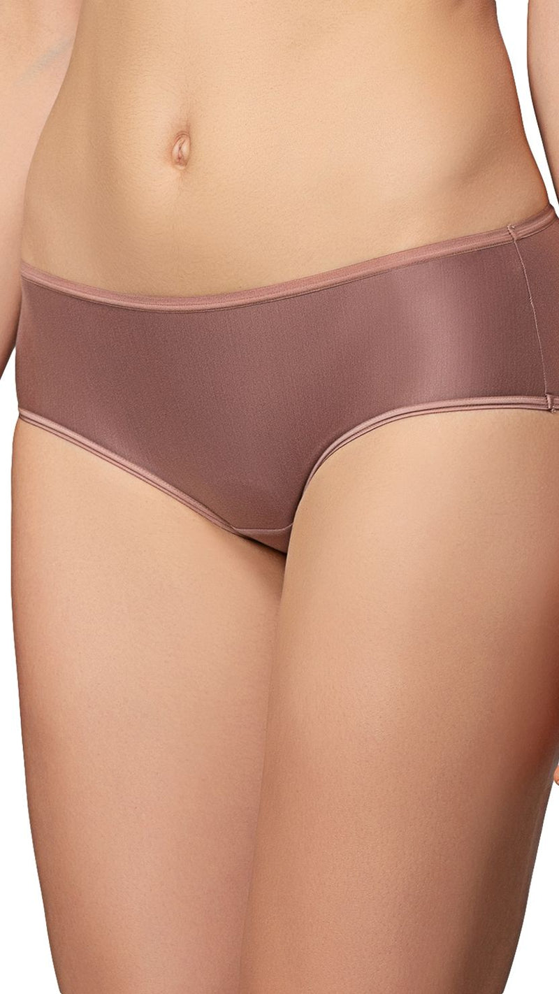 Triumph Brown Soft Touch Mid-Rise Hipster Brief
