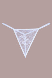 AXTZH 2-Piece Sexy Nightwear for Women with Sheer Lace Design and Elegant Detailing X3009-WHITE-F1N