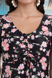 Print2 AXTZH Floral Frock-like Chic Romper Swimwear XSWIM1PF5855IY