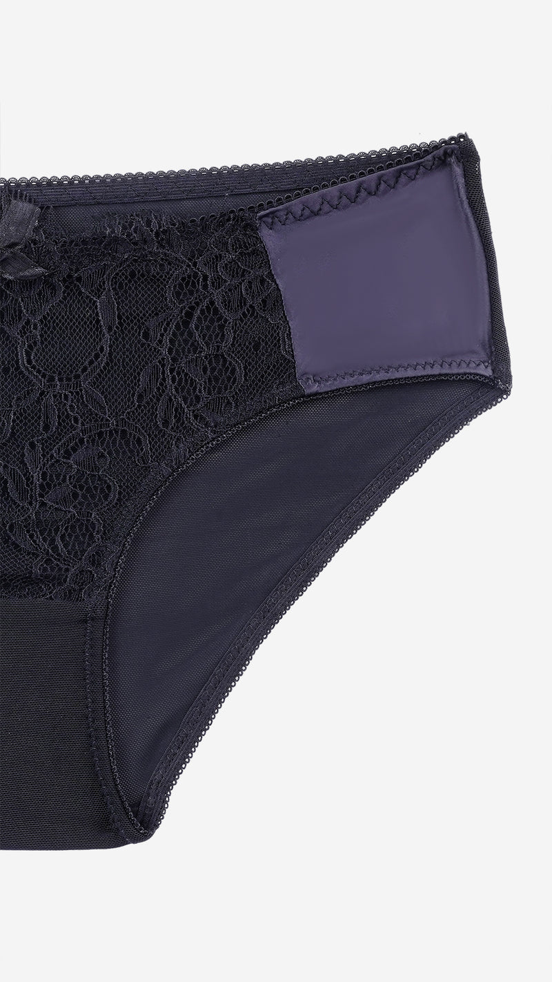 Graphite Lace Sheer Classic Panty