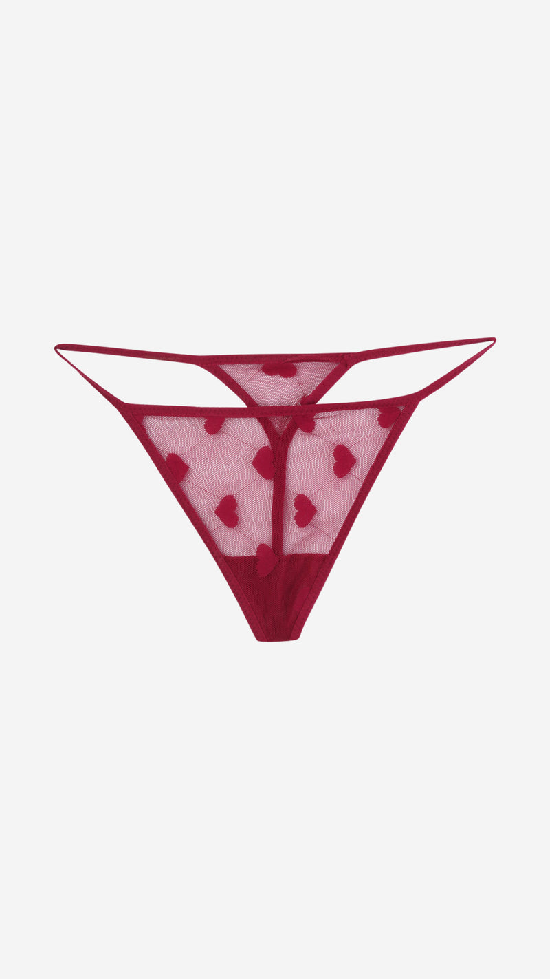 Padded Wired Babydoll | Power Net Self-Design Heart Lingerie