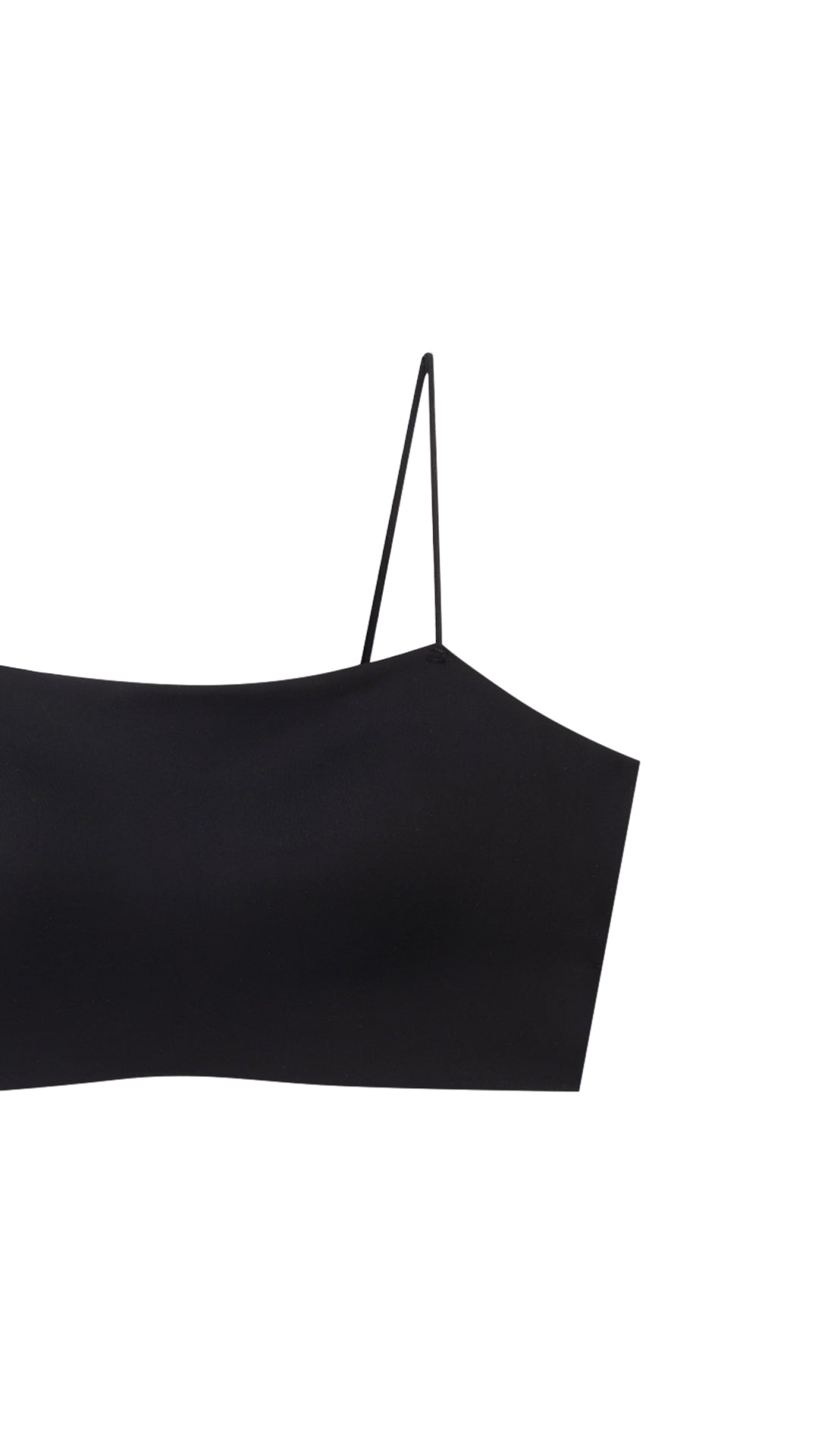 Strap detail of black Padded Cami Bralette