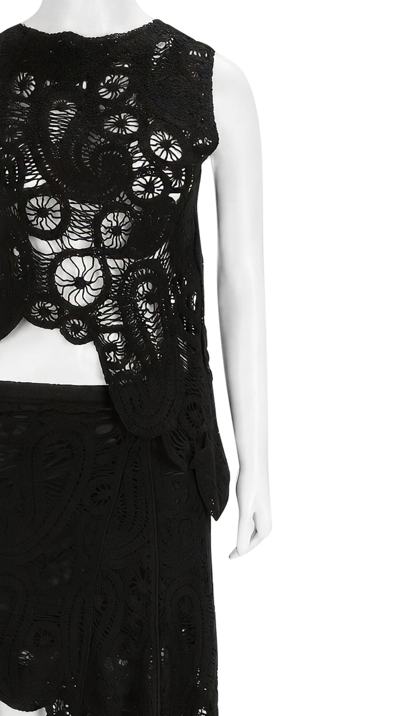 Crochet Sleeveless Beach Top | Handcrafted Open-Weave Cover-Up
