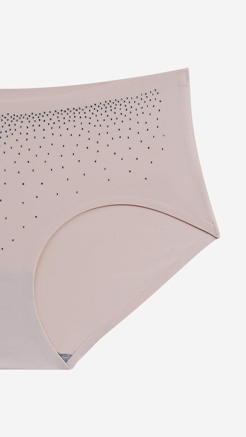 Pearl Diamante Hipster Panty, Classic Coverage