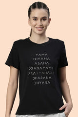 ENAMOR-A301 Jet Black Yama Graphic ACTIVE COTTON TEE | SHORT SLEEVE ANTI-ODOUR COTTON TEE WITH GRAPHIC