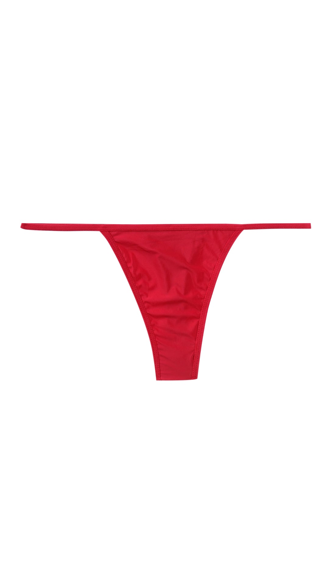Red thong product shot, flat lay