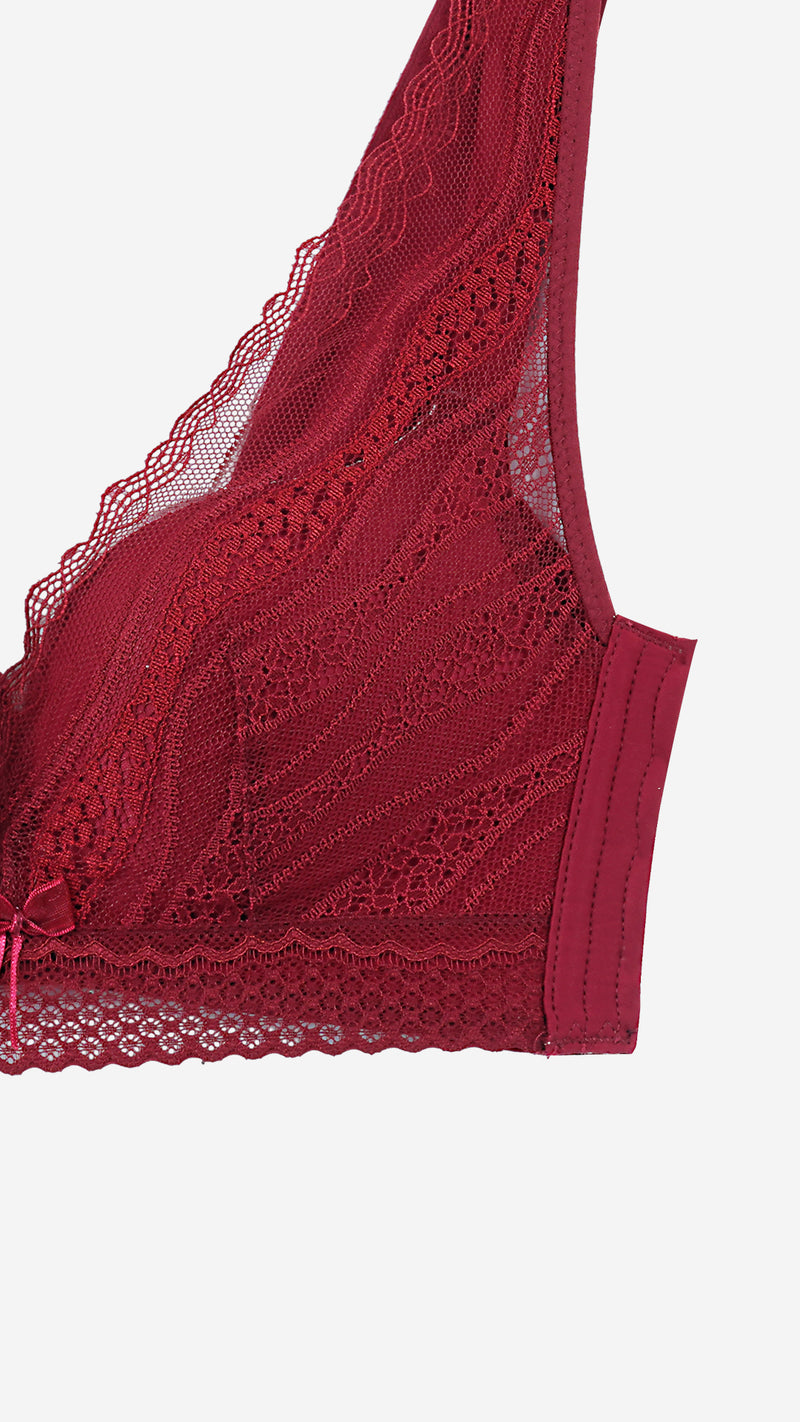 Scarlet Lace Push-Up Bra I Wirefree Wide-Strap