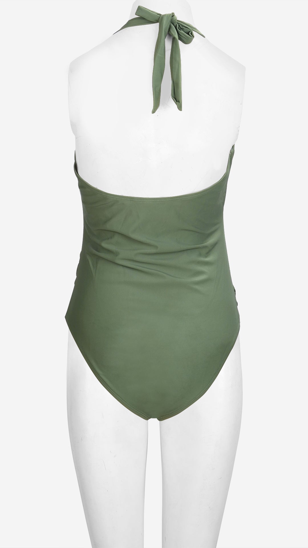 Lightly Padded Halter One-Piece Swimsuit | Ruched Beachwear
