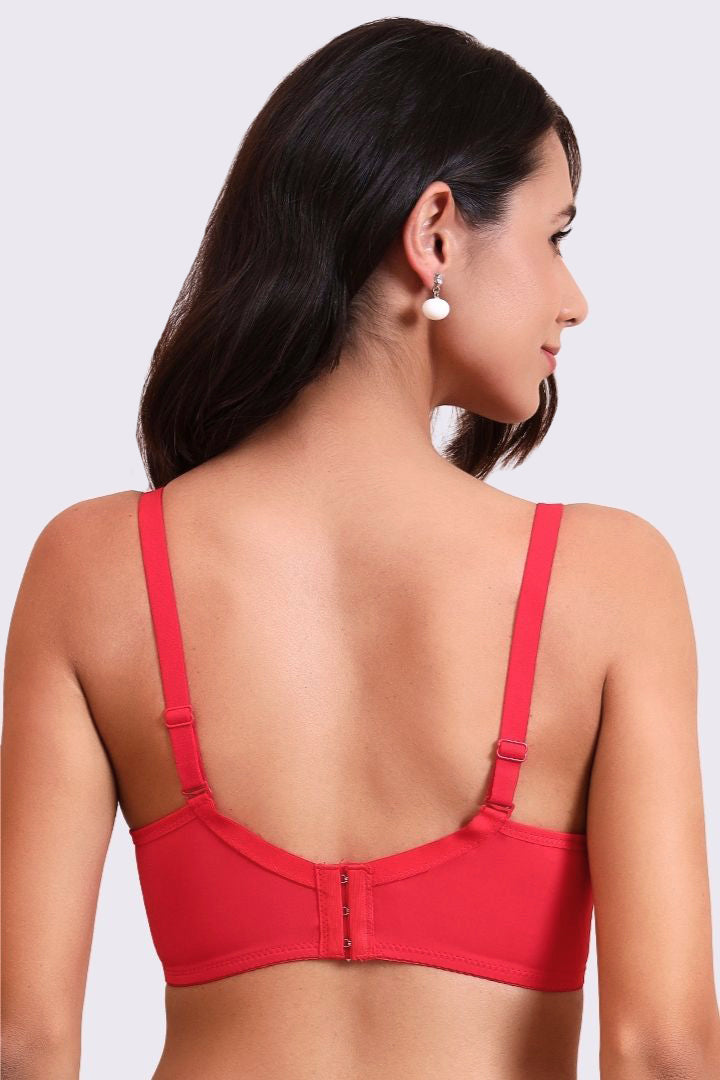 AXTZH Classic Contour Bra Offering Natural Shape, Gentle Lift, and Flawless Finish AB2355-RED-DP101