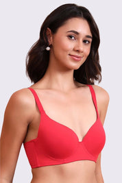 AXTZH Classic Contour Bra Offering Natural Shape, Gentle Lift, and Flawless Finish AB2355-RED-DP101