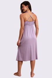 AXTZH Luxurious Women’s Nightwear Ensemble Featuring Long Robe and Inner Slip X0310-MAUVE-F22MO