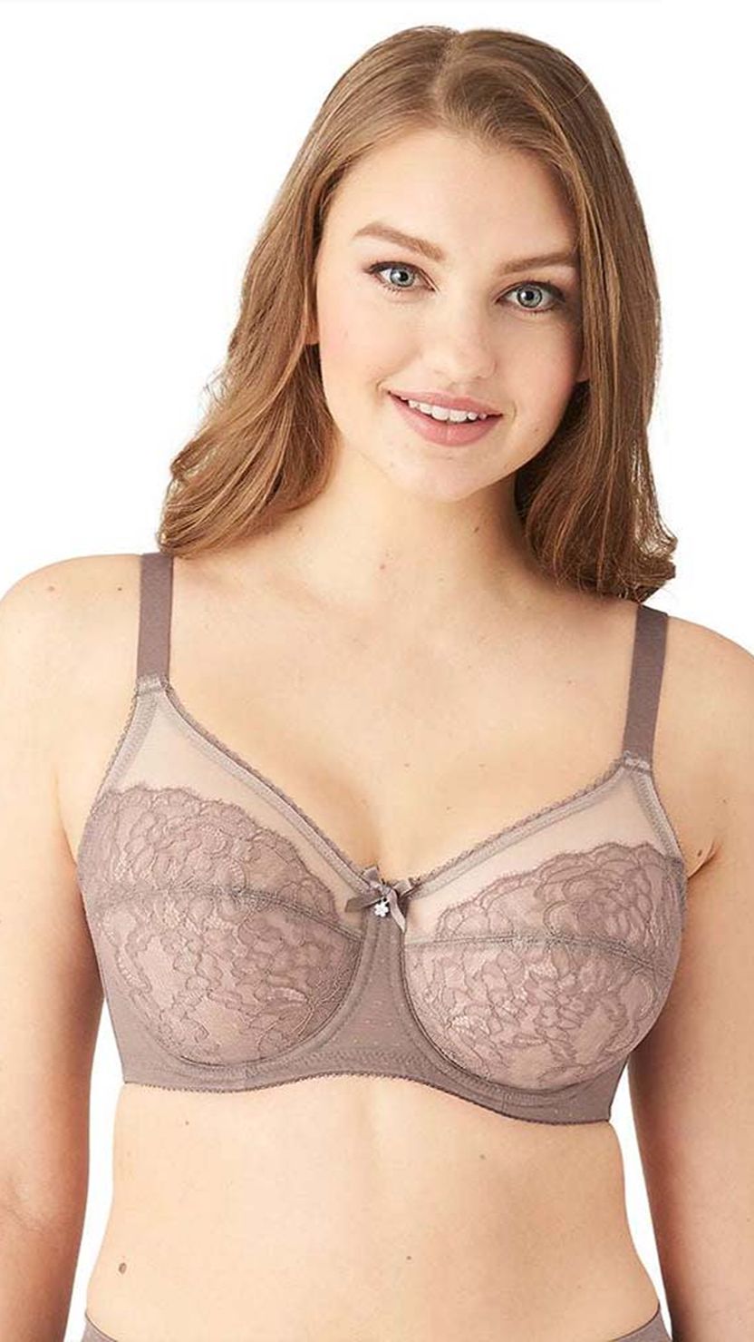 Wacoal Retro Chic Full Wired Padded Coverage Lace Bra