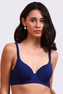 AXTZH Classic Contour Bra Offering Natural Shape, Gentle Lift, and Flawless Finish AB2355-NAVY-DP101