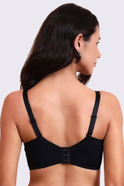 AXTZH Classic Contour Bra Offering Natural Shape, Gentle Lift, and Flawless Finish AB2355-BLACK-DP101