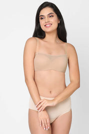 WACOAL BRA IB5246R Contour Padded Wired 3/4th Cup Full Coverage Mesh Fashion Bra - Beige