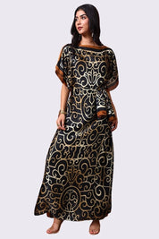 AXTZH Flowing Kaftan Nightwear with Adjustable Waist Strap and Elegant Detailing-COFPR-K2S