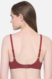 WACOAL BRA 852189 How Perfect Padded Non-wired 3/4th Cup Medium Coverage Seamless T-Shirt Bra - Maroon