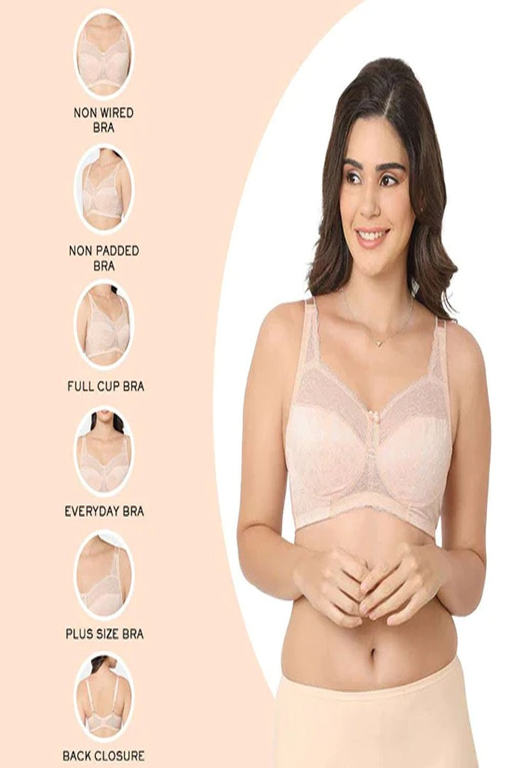 WACOAL BRA-IABM01 Classic Non Padded Non Wired Full Coverage Plus Size Everyday Comfort Bra