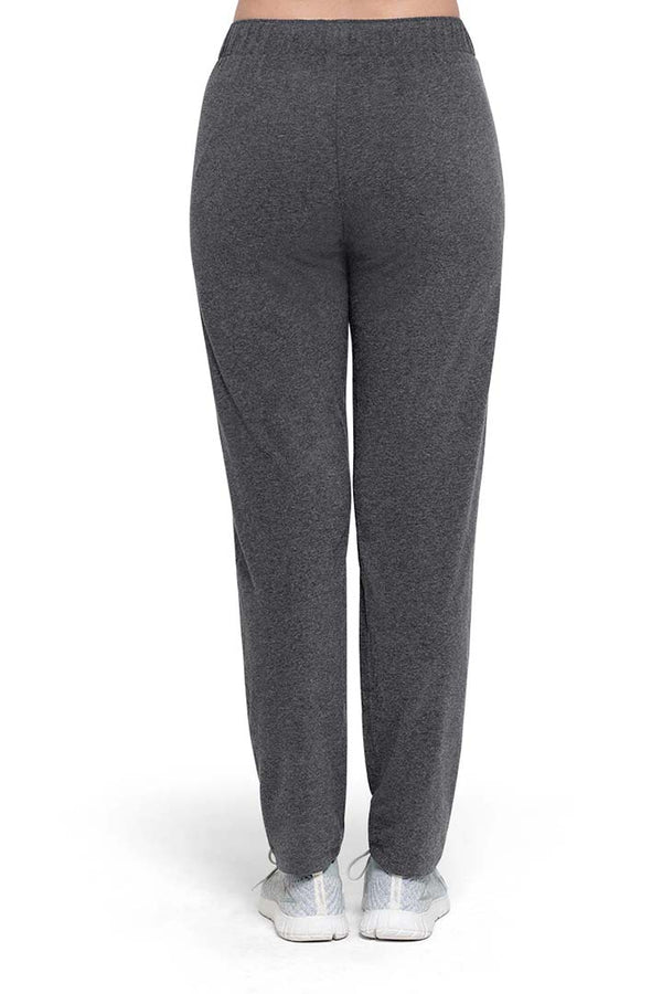 AMANTE ABT85601-GRAY PINSTRIPE MARL ESSENTIAL RELAXED FULL LENGTH PANTS